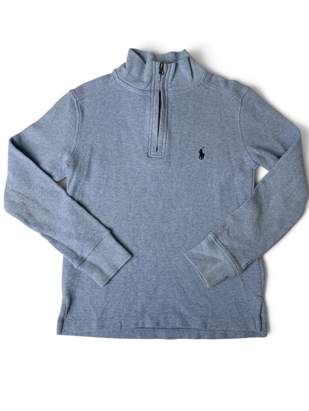 Polo Ralph Lauren Boys Blue Waffle Quarter Zip Size S